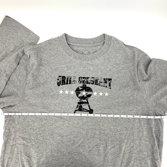 Statements Sleepwear Grill Sergeant Long Sleeve T Shirt Gray 100% Cotton Size XL - Picture 4 of 9